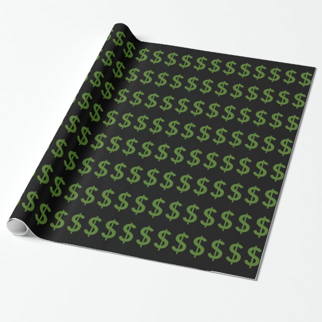 Presente Papel de envolvimento lustroso do dinheiro, 30" x (Desenrolado)