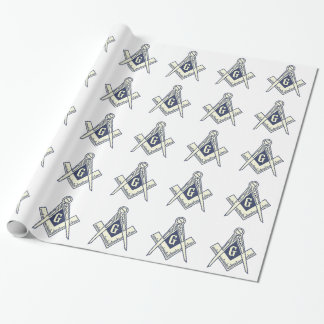 Presente Papel de envolvimento maçónico branco
