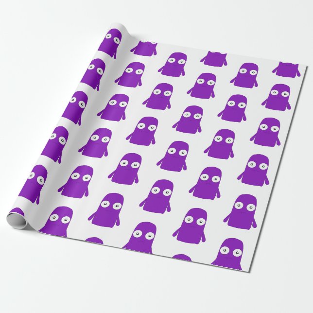 Presente Papel de envolvimento Matte de Snoomies, 30" x 6' (Desenrolado)