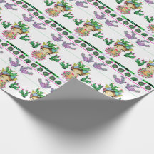Papel de envolvimento Matte dos cactos de Frida x,