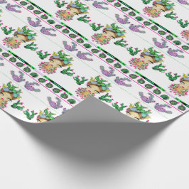 Presente Papel de envolvimento Matte dos cactos de Frida x,
