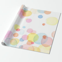 Presente Papel de envolvimento Matte dos círculos coloridos