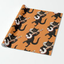 Papel de envolvimento MATTE PRETO do CAT da ARTE