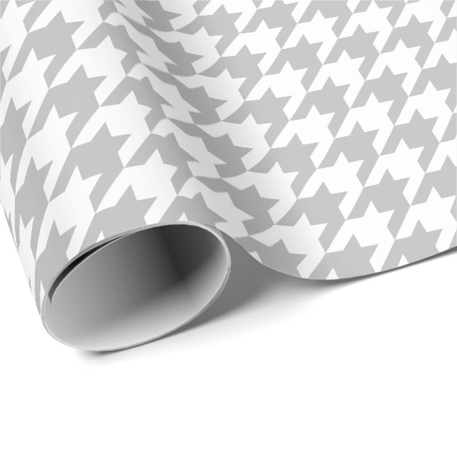 Presente Papel de envolvimento médio de Houndstooth das (Ponta do rolo)
