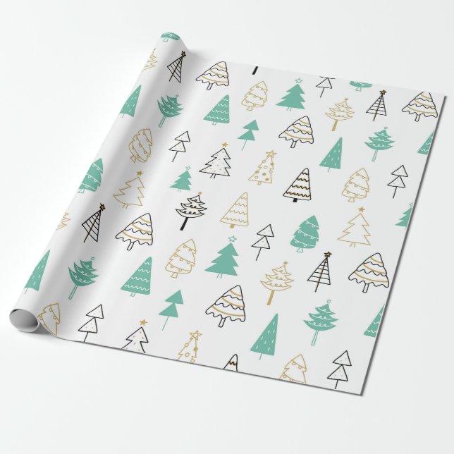 Presente Papel de envolvimento moderno Pastel do Natal dos (Desenrolado)