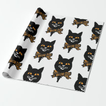 Papel de envolvimento o DIA DAS BRUXAS do CAT