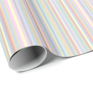 Presente Papel de envolvimento Pastel das listras