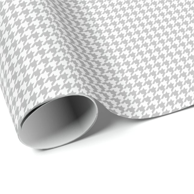 Presente Papel de envolvimento pequeno de Houndstooth das (Ponta do rolo)