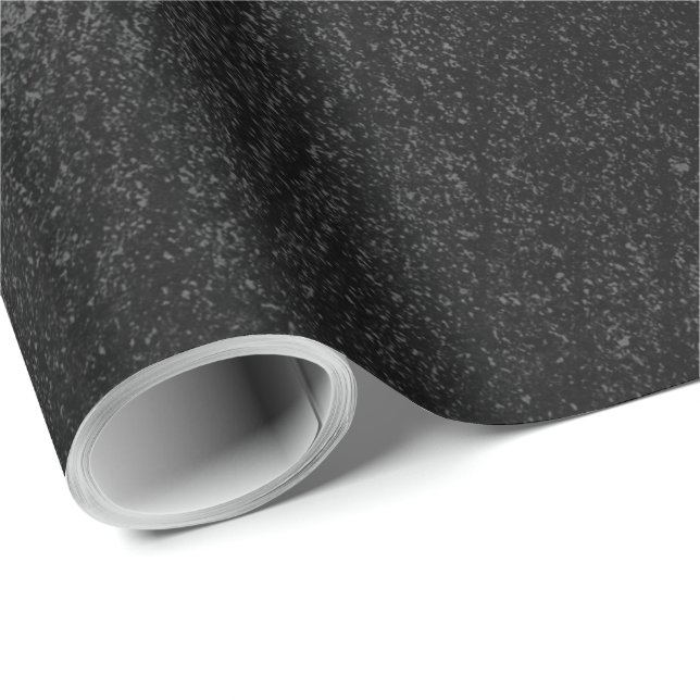 Presente Papel de envolvimento preto com um olhar textured (Ponta do rolo)