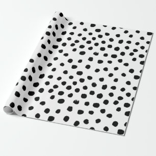 Presente Papel de envolvimento preto e branco