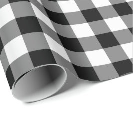 Presente Papel de envolvimento preto e branco do guingão