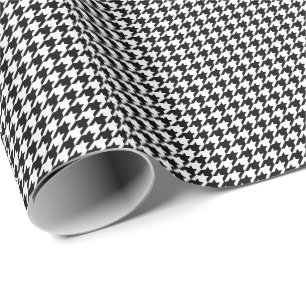 Presente Papel de envolvimento preto e branco pequeno de