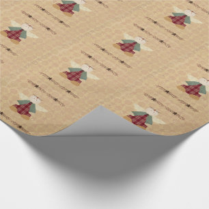 Presente Papel de envolvimento primitivo do anjo