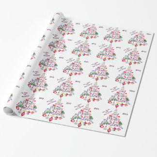 Presente Papel de envolvimento retro personalizado da