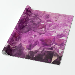 Presente Papel de envolvimento roxo da pedra de gema