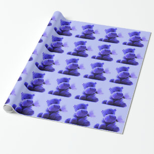Presente Papel de envolvimento roxo do hipopótamo