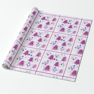 Presente Papel de envolvimento roxo do Natal