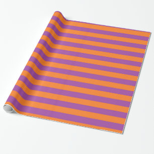 Presente Papel de envolvimento roxo e alaranjado das