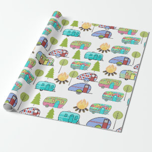 Presente Papel de envolvimento temático de acampamento