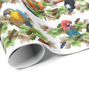 Presente Papel de envolvimento tropical