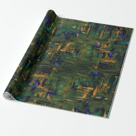 Presente Papel de envolvimento verde do Shimmer