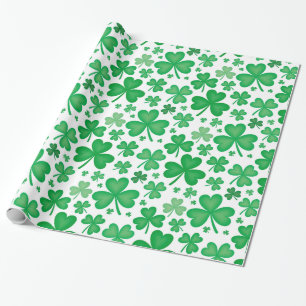 Presente Papel de envolvimento verde irlandês do teste
