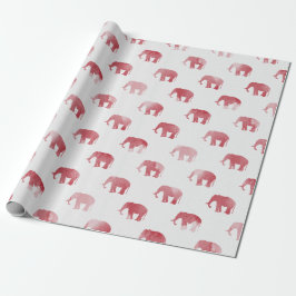 Presente Papel de envolvimento vermelho da aguarela do