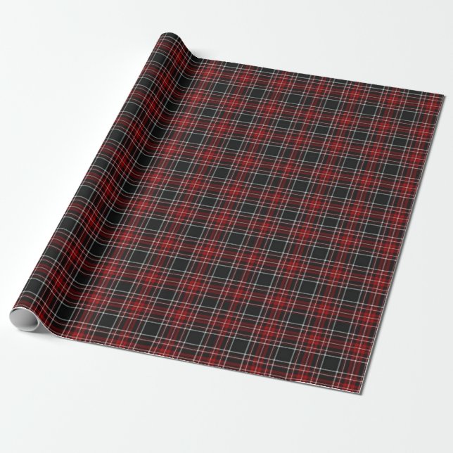 Presente Papel de envolvimento vermelho da xadrez/Tartan (Desenrolado)