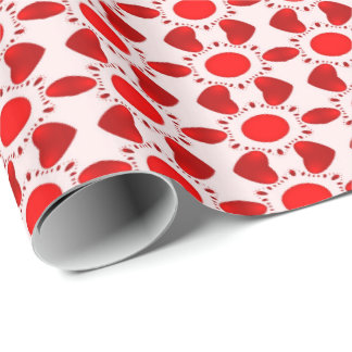 Presente Papel de envolvimento vermelho do dia dos