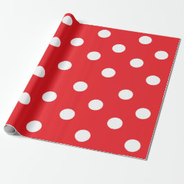 Presente Papel de envolvimento vermelho e branco 30" das