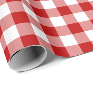 Presente Papel de envolvimento vermelho e branco do guingã