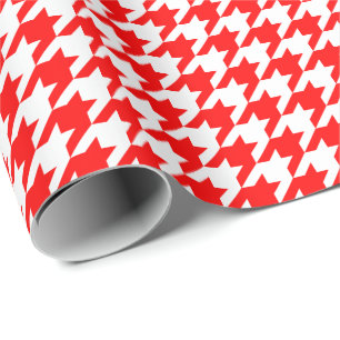Presente Papel de envolvimento vermelho e branco médio de