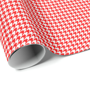 Presente Papel de envolvimento vermelho e branco pequeno de