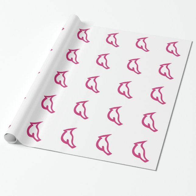 Presente Papel de envolvimento vermelho simples do pássaro (Desenrolado)