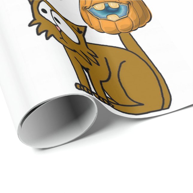 Presente Papel de Enxertamento de Halloween, Cat (Ponta do rolo)