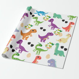 Presente Papel de Enxertamento Dinossauro