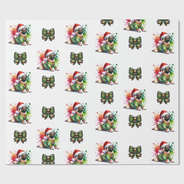 Presente Papel De Enxofre Festivo - Areia De Cão De Natal (Aberto)