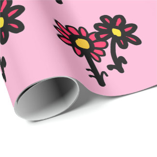 Presente Papel de Flores Envolvendo