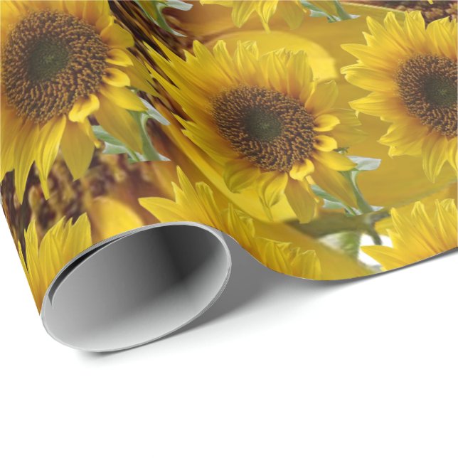 Presente Papel de girassol de embalagem de matérias (Ponta do rolo)