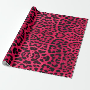 Presente papel de impressão-leopardo rosa-quente para pres