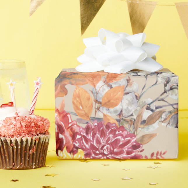 Presente Papel de Invasão de Casamentos Rustic & Cozy Autum (Festa de aniversário)