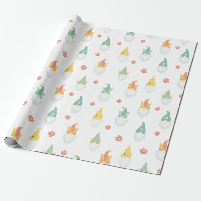 Presente Papel de Invasão dos Gnomos do Jardim (Desenrolado)