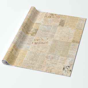 Presente Papel de jornal que resgata o padrão de jornal env
