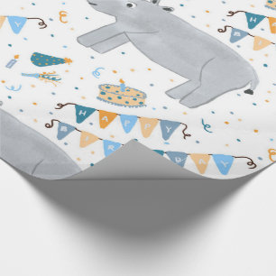 Presente Papel de Lavagem de Aniversário do Rhino