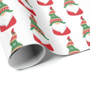 Presente Papel De Lavagem De Natal Festivo Gnomo
