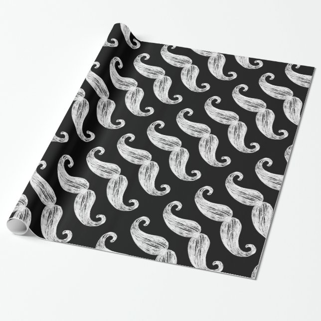 Presente Papel de lavagem do bigode de quadro chalkboard (Desenrolado)
