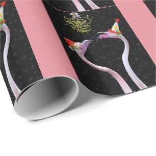 Presente Papel De Lavagem Festivo Flamingos