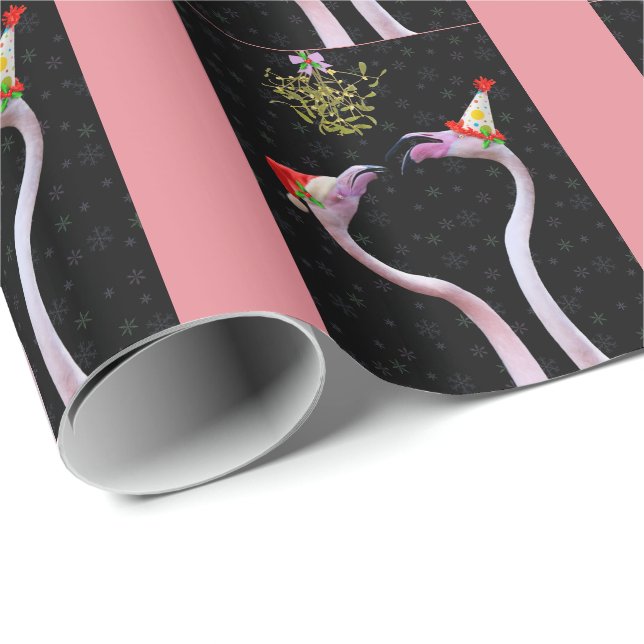 Presente Papel De Lavagem Festivo Flamingos (Ponta do rolo)
