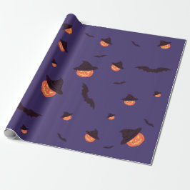 Presente Papel de Maçã-Vestido de Halloween - Pumpkin & Bat