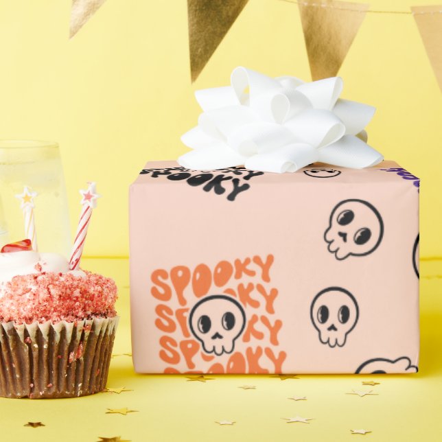 Presente Papel de Maçã-Vestígios Sensível de Halloween (Festa de aniversário)